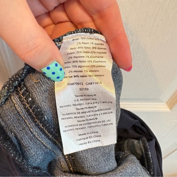 Indigo Blue Skinny Maternity Jeans - Size Maternity Large - Picture 5 of 5